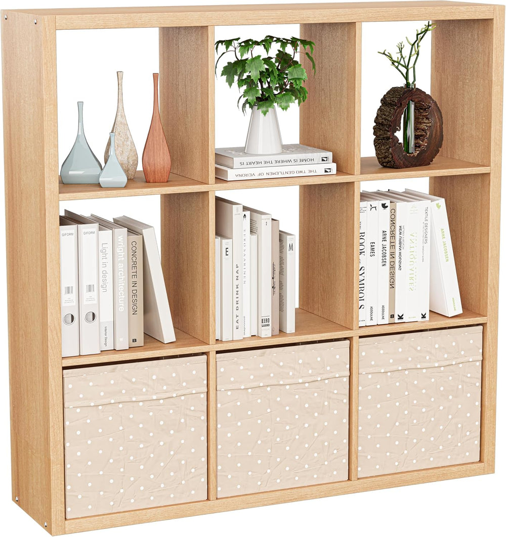 Cube Storage Organizer Bookcase, Decorative 11 inch Open Back Cubical Shelf w...