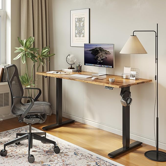 Agilestic Electric Standing Desk, 55 x 24 Inches Height Adjustable Desk, Sit ...