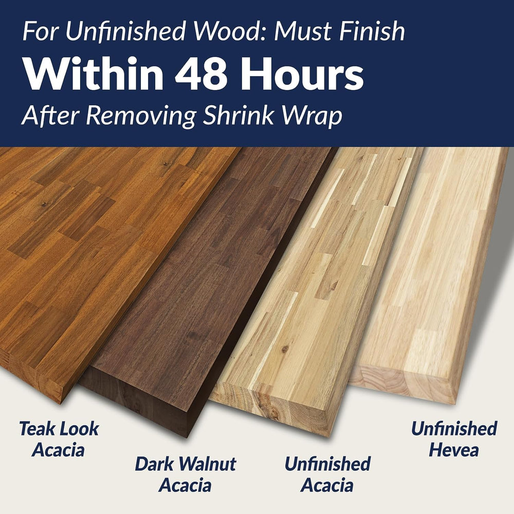 Acacia Butcher Block Countertop 60 x 30 x 1.5 Inches, Unfinished Solid Wood T...