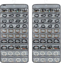 80 Pockets Hanging Jewelry Organizer for Holding Jewelries Dual-Sided Accessory Display Holder for Earrings Bracelets Rings (80 Pockets-Grey)