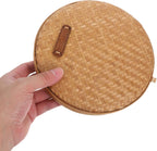 Handmade Tea Cake Storage Holder Small 18cm round Tea Box Organizer for Travel and Home Use