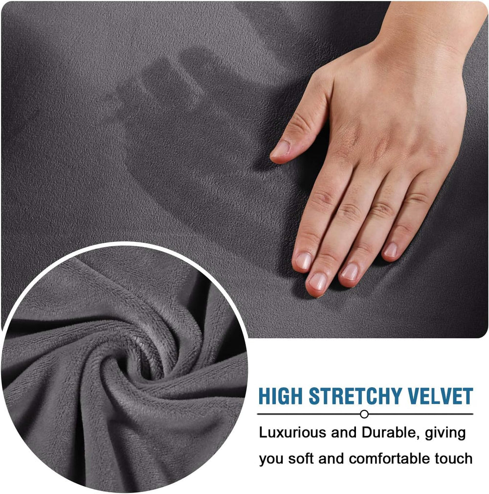 H.VERSAILTEX Rich Velvet Stretch 2 Piece Cover Chair Slipcover Sofa Cover Fur...