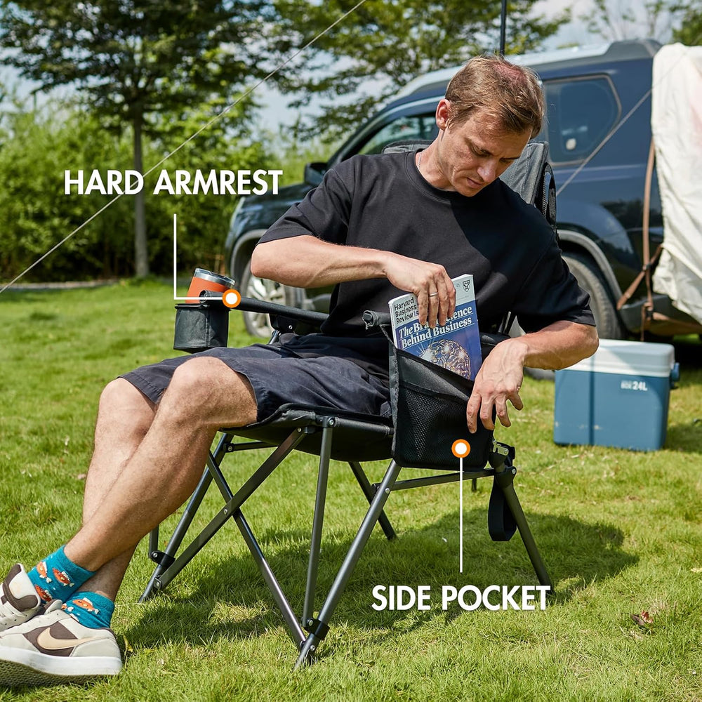 Portal Oversized Folding Camping Chair High Back Portable Lawn Chairs for Adu...