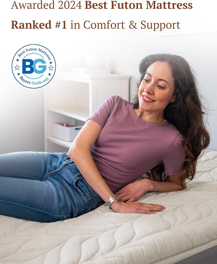 ZonLi Japanese Floor Mattress Futon Mattress Full Size, Thicken Roll Up Tatami Mat w/ 100% Cotton Washable Cover, Portable & Foldable Floor Bed Mattress for Sleeping, Dormitory, Adult Kids, Khaki
