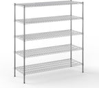 21" Deep x 60" Wide x 64" Height Wire Shelving Kit | 5-Tier | NSF Commercial Storage Rack Unit