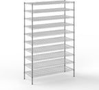 21" Deep x 54" Wide x 86" Height Wire Shelving Kit | 10-Tier | NSF Commercial Storage Rack Unit