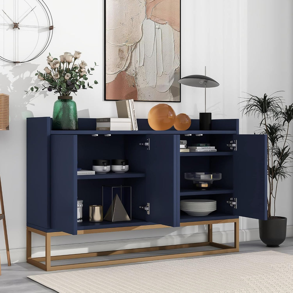 LUMISOL Sideboard Buffet Cabinet with Storage, Modern Storage Cabinet with 4 ...