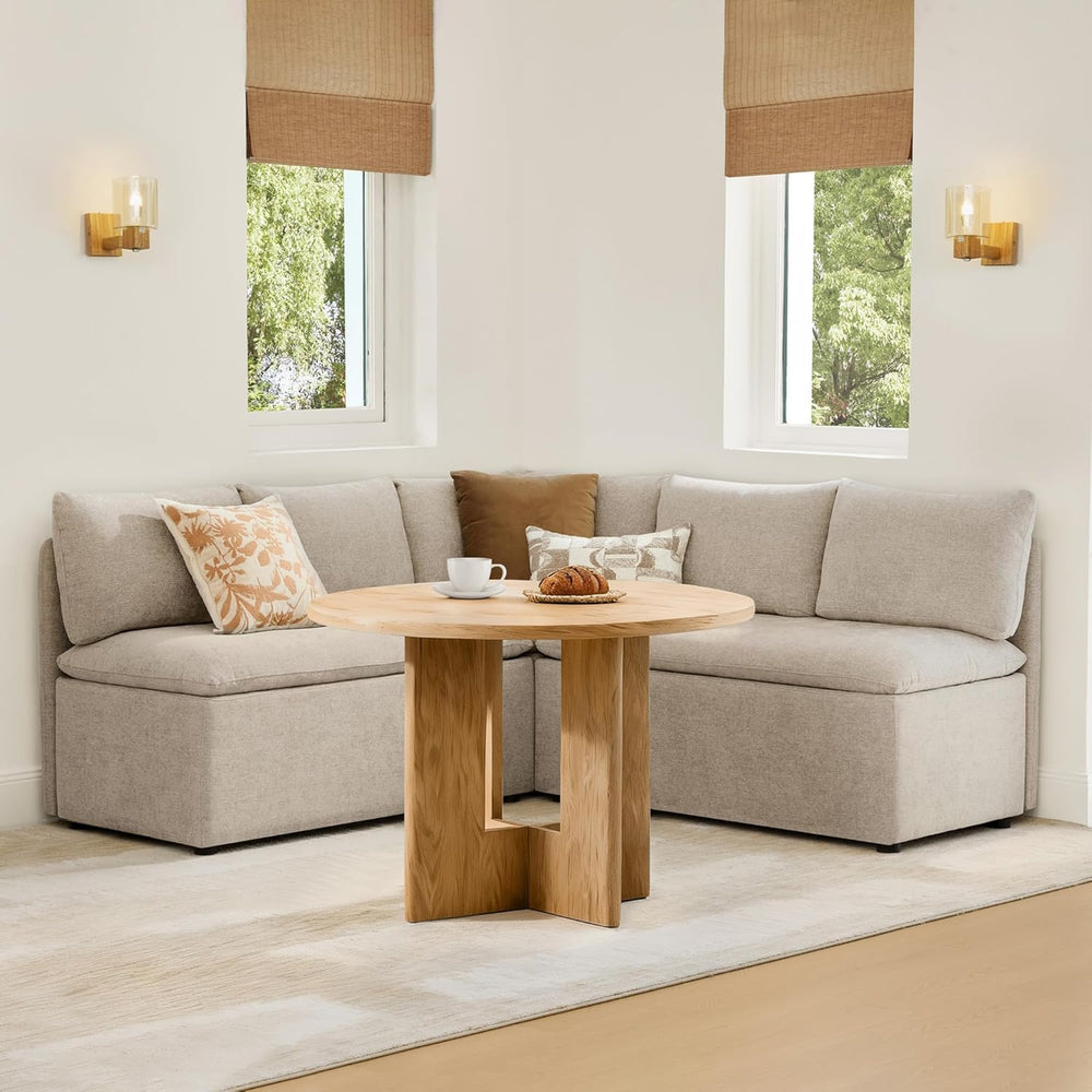 CHITA Breakfast Nook Bench with Storage, Upholstered Dining Bench with Back, ...