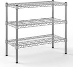 14" Deep x 30" Wide x 27" Height Wire Shelving Kit | 3-Tier | NSF Commercial Storage Rack Unit