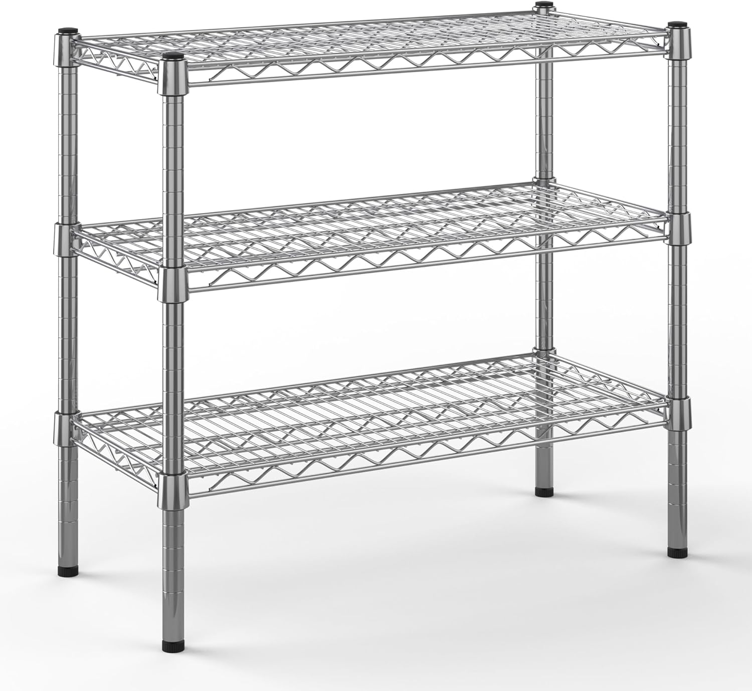 14" Deep x 30" Wide x 27" Height Wire Shelving Kit | 3-Tier | NSF Commercial Storage Rack Unit