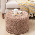 Plush Multi-Functional Ottoman Pouf Foot Rest, Coffee | Ergonomic Foot Rest, Space-Saving Design, Perfect Under Desks, Couches & Sofas