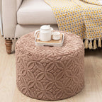 Plush Multi-Functional Ottoman Pouf Foot Rest, Coffee | Ergonomic Foot Rest, Space-Saving Design, Perfect Under Desks, Couches & Sofas