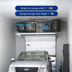 FLEXIMOUNTS 4x4 Overhead Garage Storage Rack, Adjustable Organization System, Heavy-Duty Metal Ceiling Racks, 350lbs Weight Capacity, Black, Classic Series