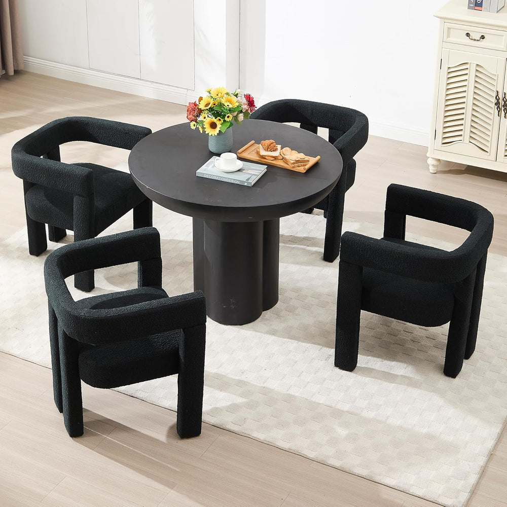 Modern Dining Chair Set of 2 / Living Room Chairs, Fabric Armchair, Upholster...