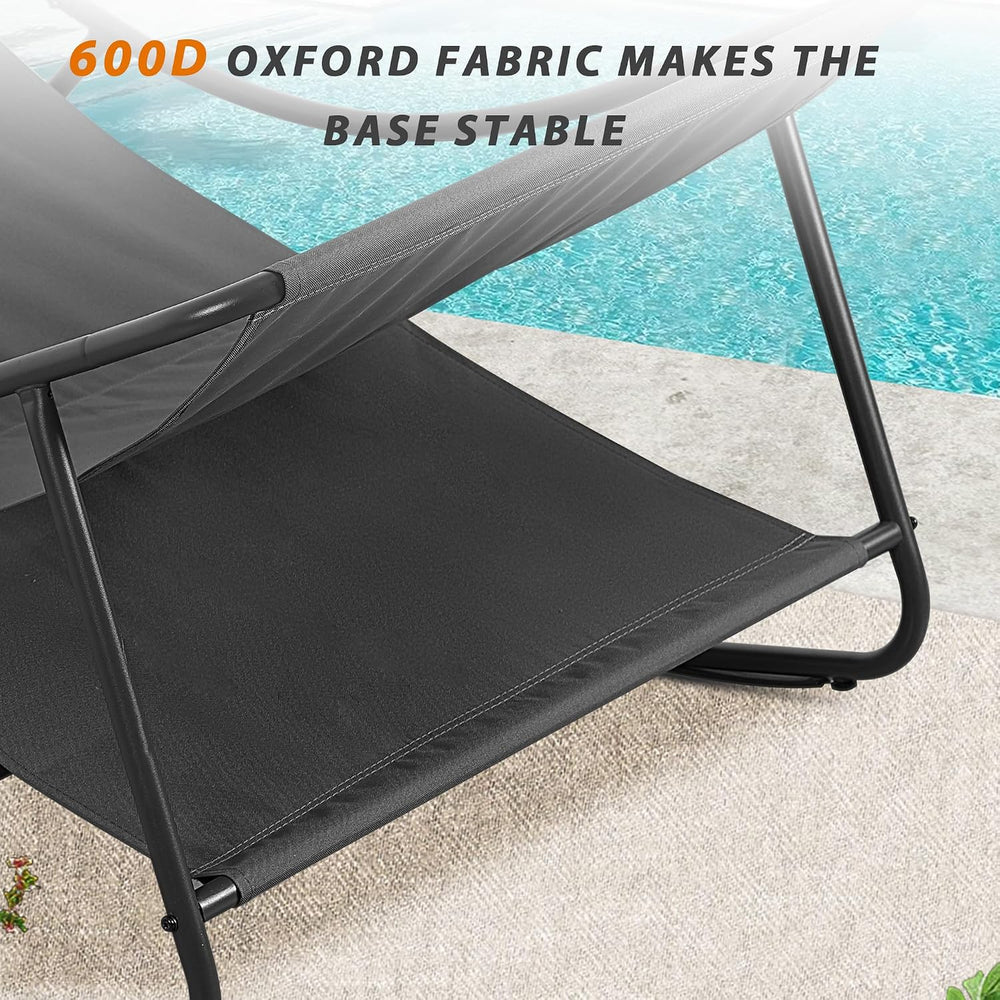 Outdoor & Indoor Oversized Rocking Chairs Set of 2 with Thick Cushions | ...