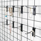 HUHOLE Gridwall Hooks 2 Inch, 50PC Display Hooks for Grid Wall, Hook for Grid Wall Panel, Black