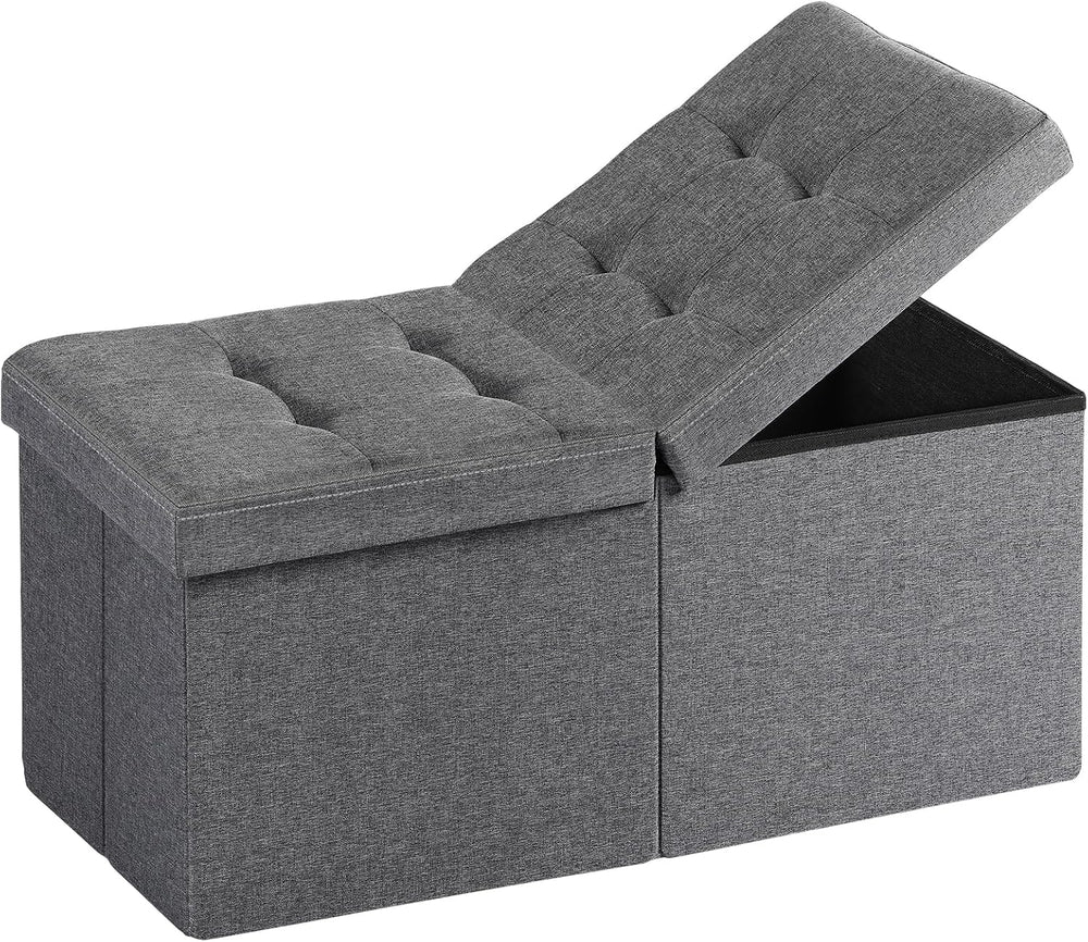 30-INCH Ottoman with Storage, Footrest Storage Bench, End of Bed Bench Coffee...