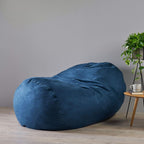 Christopher Knight Home Great Deal Furniture Haley 6 Ft Faux Suede Microfiber Bean Bag (Blue)