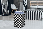 Racing Flag Kids Laundry Gift Basket Storage Hamper, Clothes Storage Organizer Bins, Shelf Basket with Handles for Room Decor