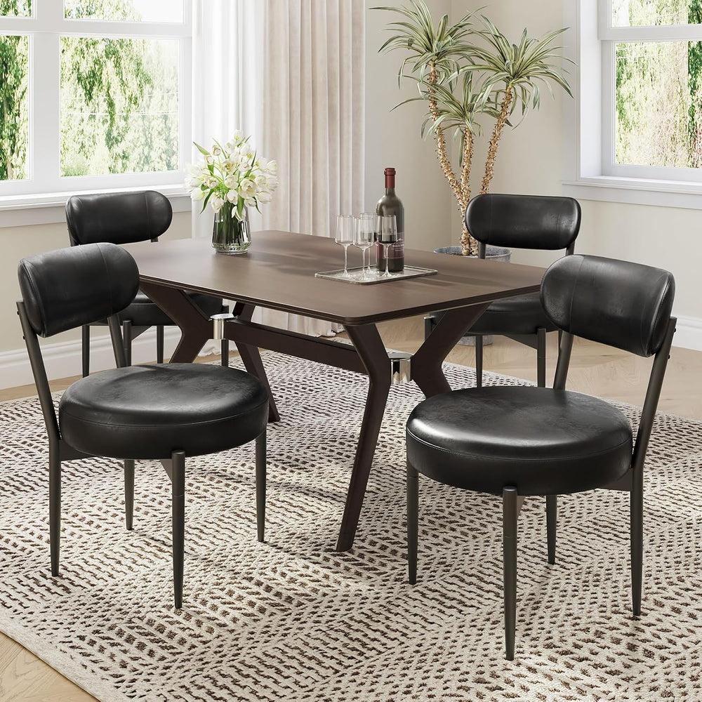 Welzona Upholstered Dining Chairs Set of 4, Dining Room Chairs with Sturdy Me...