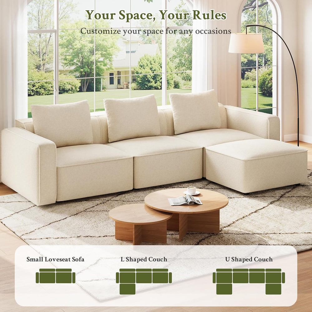 Welzona 75" Loveseat, Chenille Love Seat Sofa, Small Couch for Small Spa...