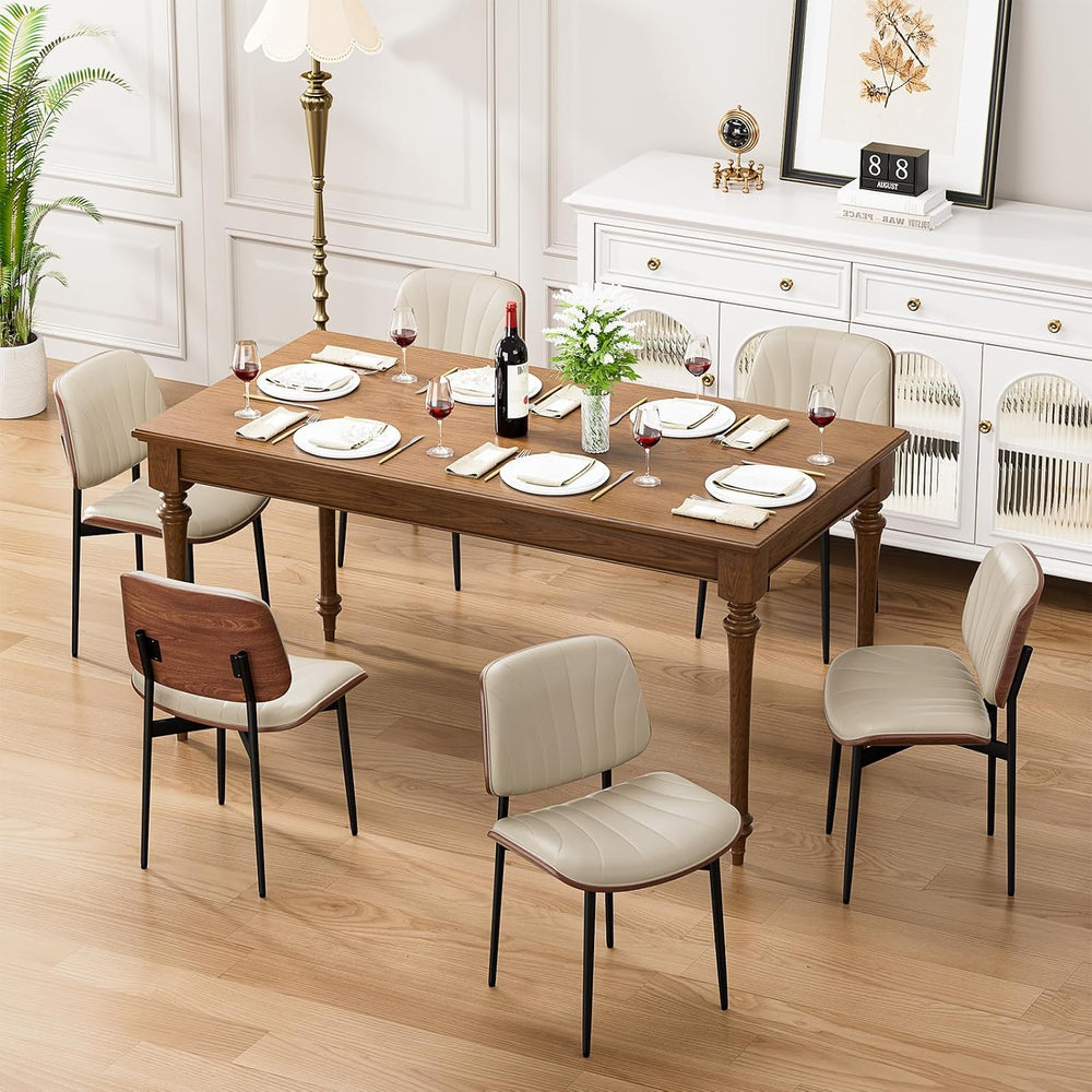 YaFiti Dining Chairs Set of 2, Mid Century Modern PU Leather Kitchen Chairs |...