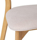Christopher Knight Home Indoor Wood and Fabric 7 Piece Dining Set, Natural Oak and Light Beige