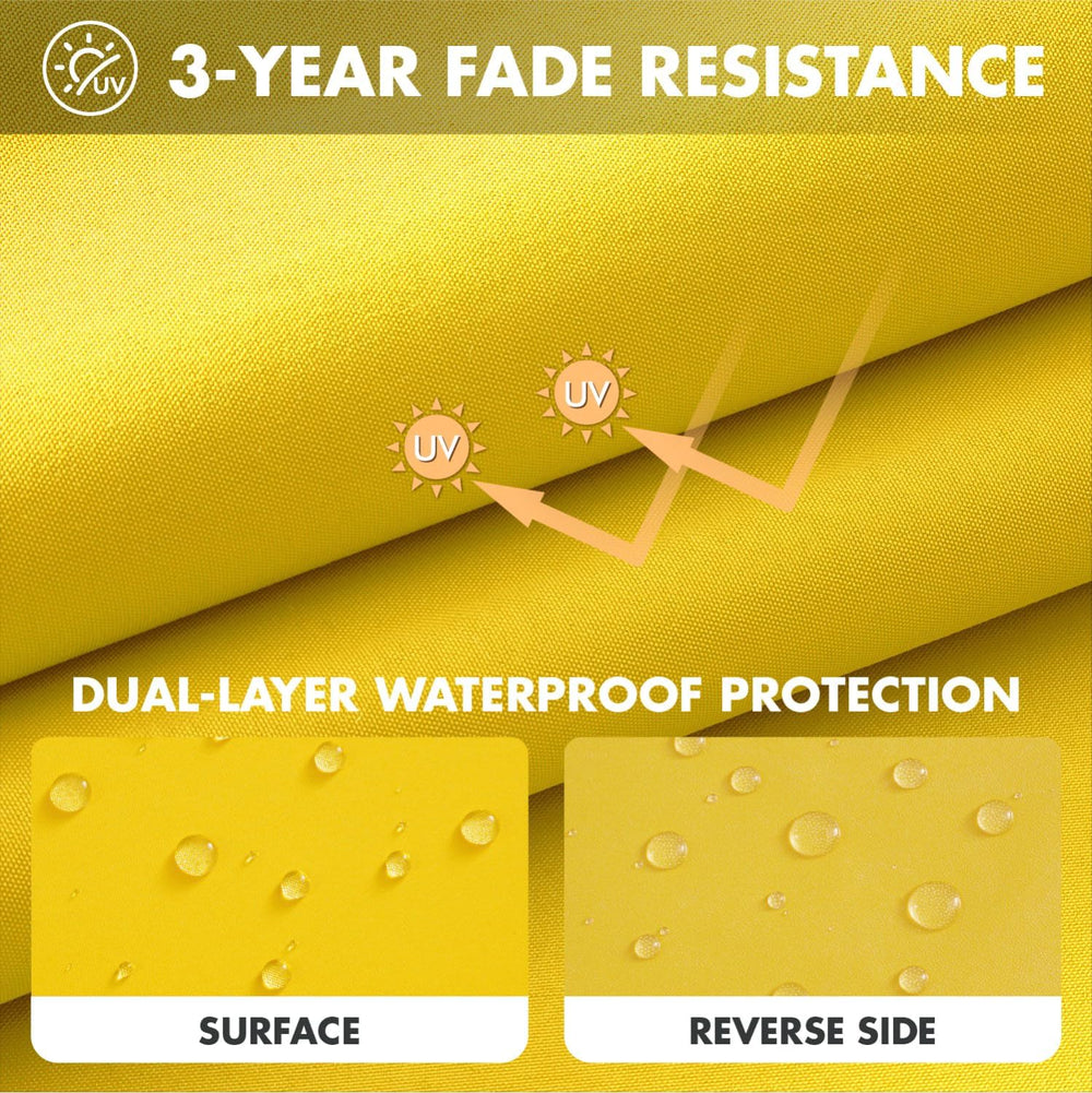 MIULEE Yellow Outdoor Seat Cushion 22x22 Inch Waterproof Cushion
