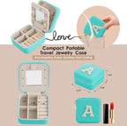 Birthday Gifts For Women - Initial Jewelry Box & Travel Case, Perfect for Wife, Girlfriend, or Graduation