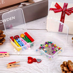 24 Packs Small Clear Plastic Beads Storage Containers Box with Hinged Lid for Storage of Small Items, Crafts, Jewelry, Hardware(2.12 x 2.12 x 0.79 Inches)