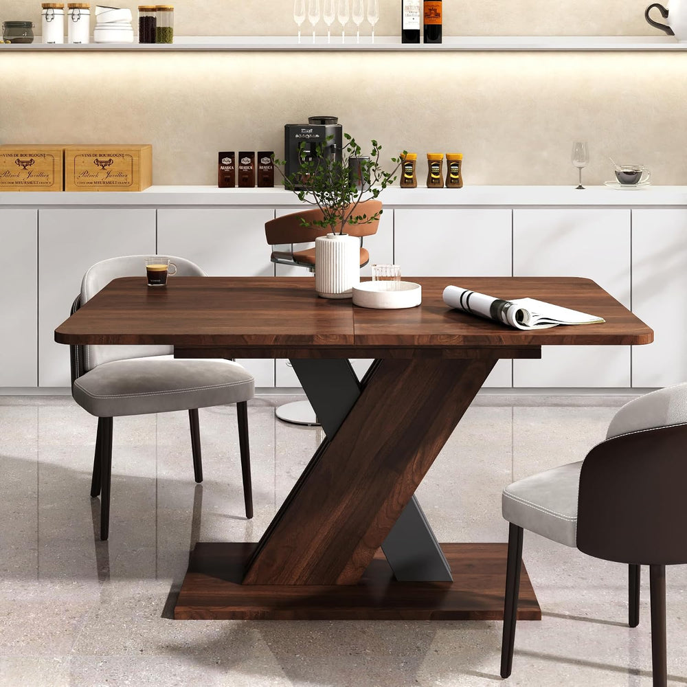 70.87'' Extendable Wood Dining Table, Modern Multifunctional Rectangl...