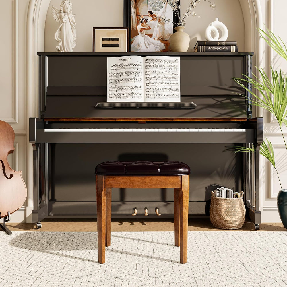 Vanity Stool Bench with Upholstered, Modern Luxury Wood Stool ,Ottoman Shoe B...