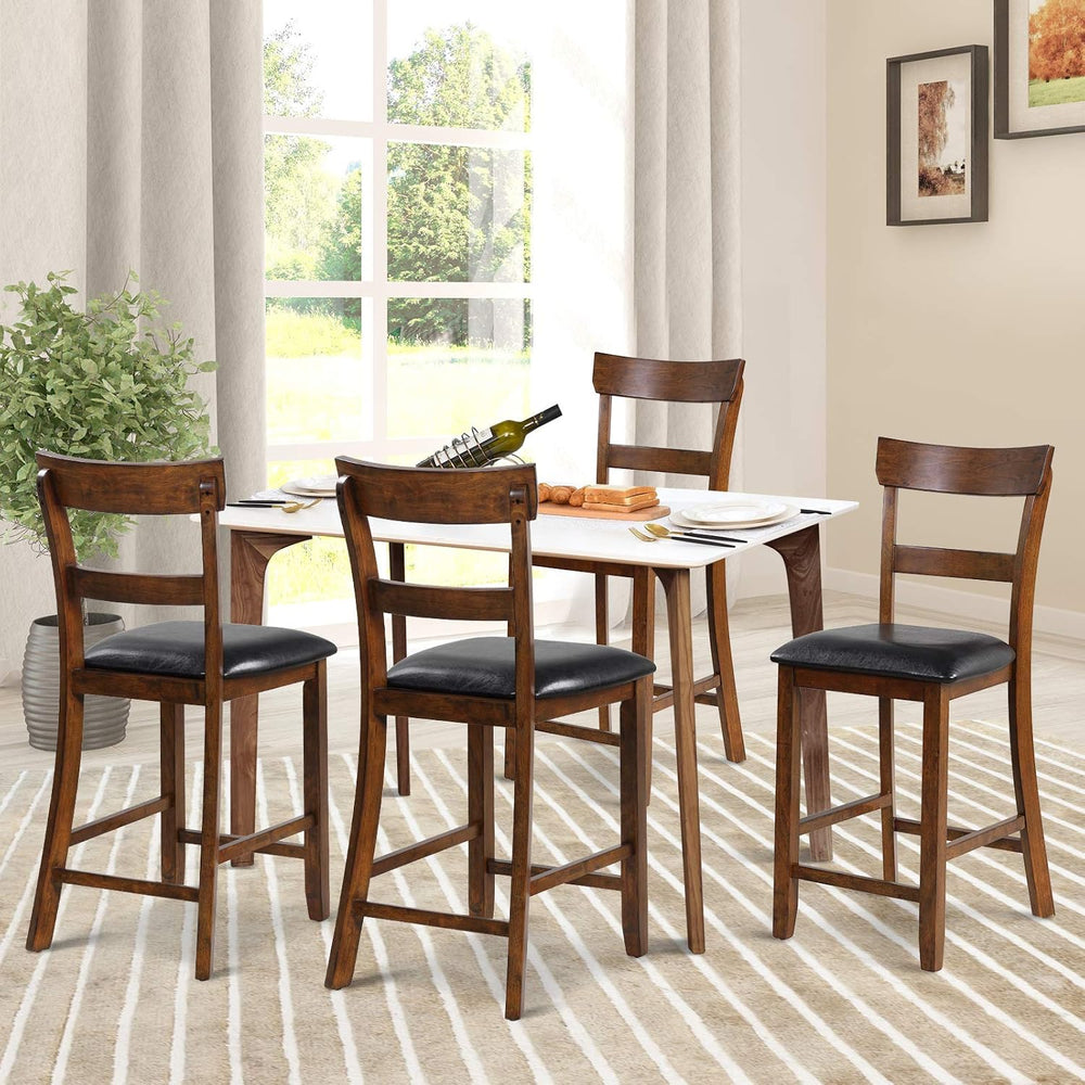 ERGOMASTER Dining Chairs Set of 4, Farmhouse 25.5" Bar Chairs, Rubber Wo...