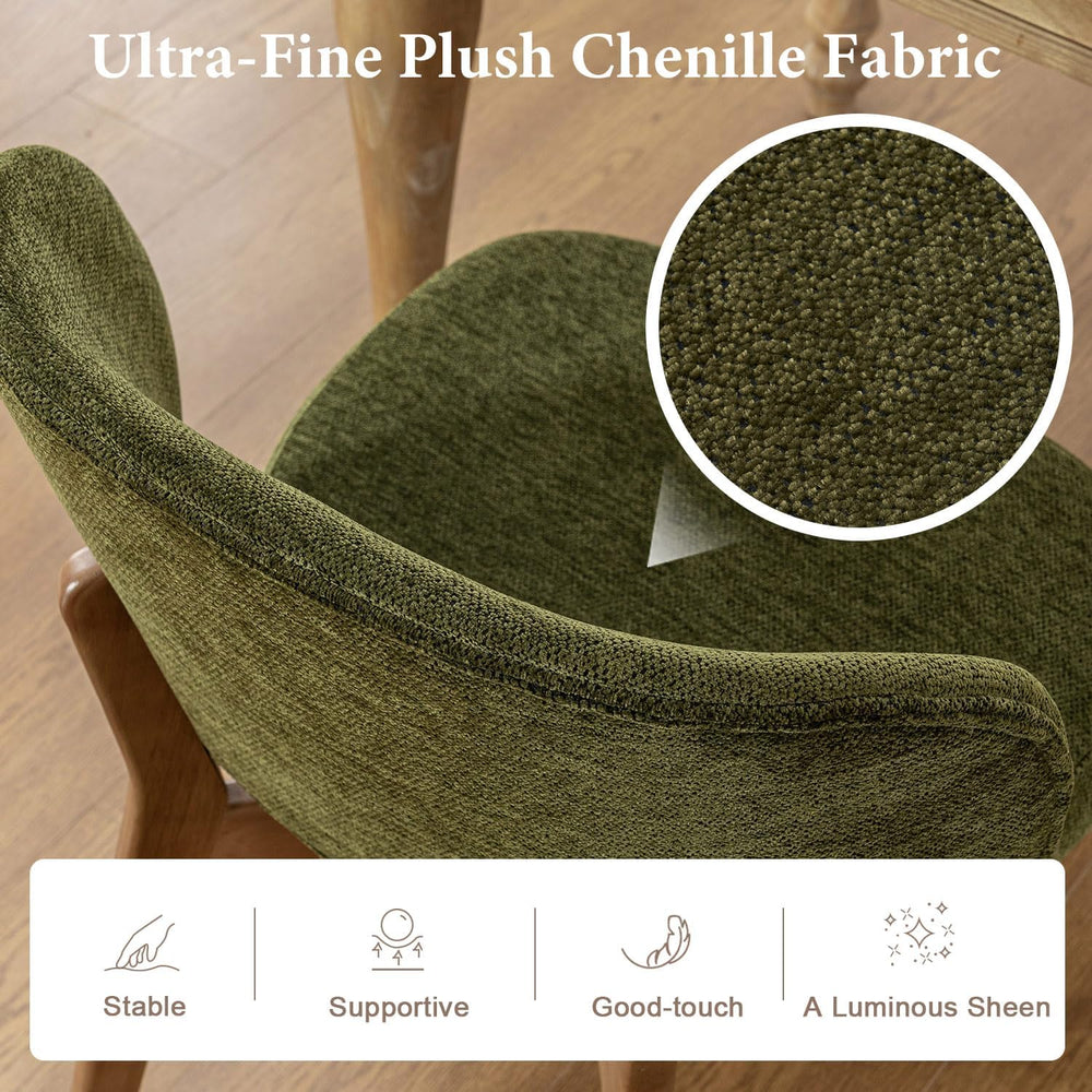 YOUNUOKE Single Dining Chair Modern Dining Room Chair Green | Upholstered Che...