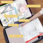 18PCS Mesh Zipper Pouch Bags, Zipper Bags for Office Supplies,9 Colors for Puzzles Board Game Storage, 8 Sizes for Reusable Plastic Zip Organizer for Travel