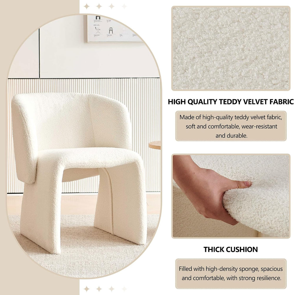 Homedot Dining Chair Upholstered Set of 4,Stylish Accent Barrel Side Chairs C...