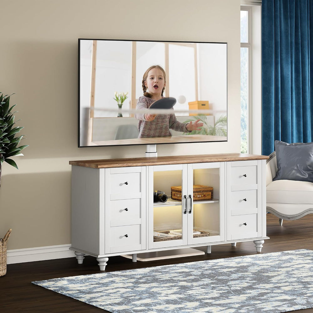 FITUEYES Swivel Floor TV Stand for 32 to 75 Inch TVs, Tall Universal TV Stand...