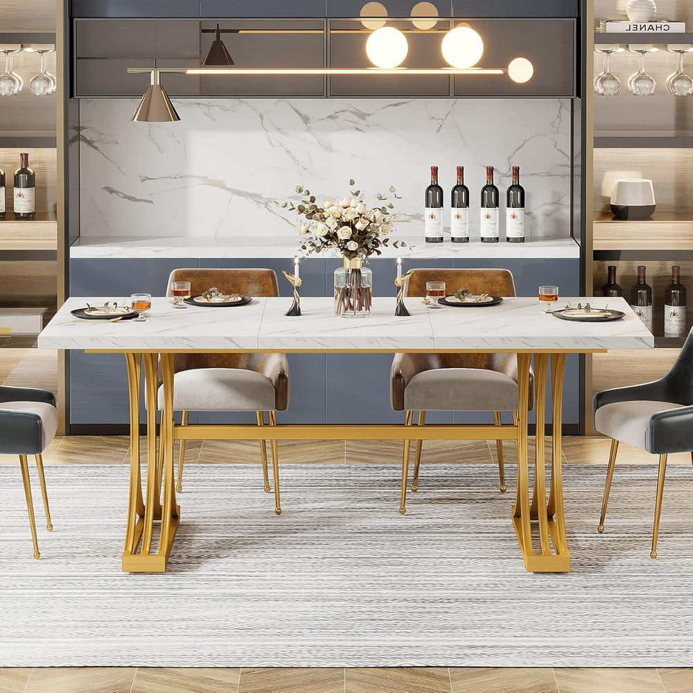 Tribesigns 63-Inch Rectangular Dining Table for 4 to 6, Modern Kitchen Tables...