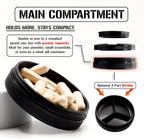Metal Can | Metal Container for Pouches | Aluminum Used Pouch Storage Tin | Airtight O-Ring Moisture Odor Proof EDC Pocket Tin | The General Edition (Black)