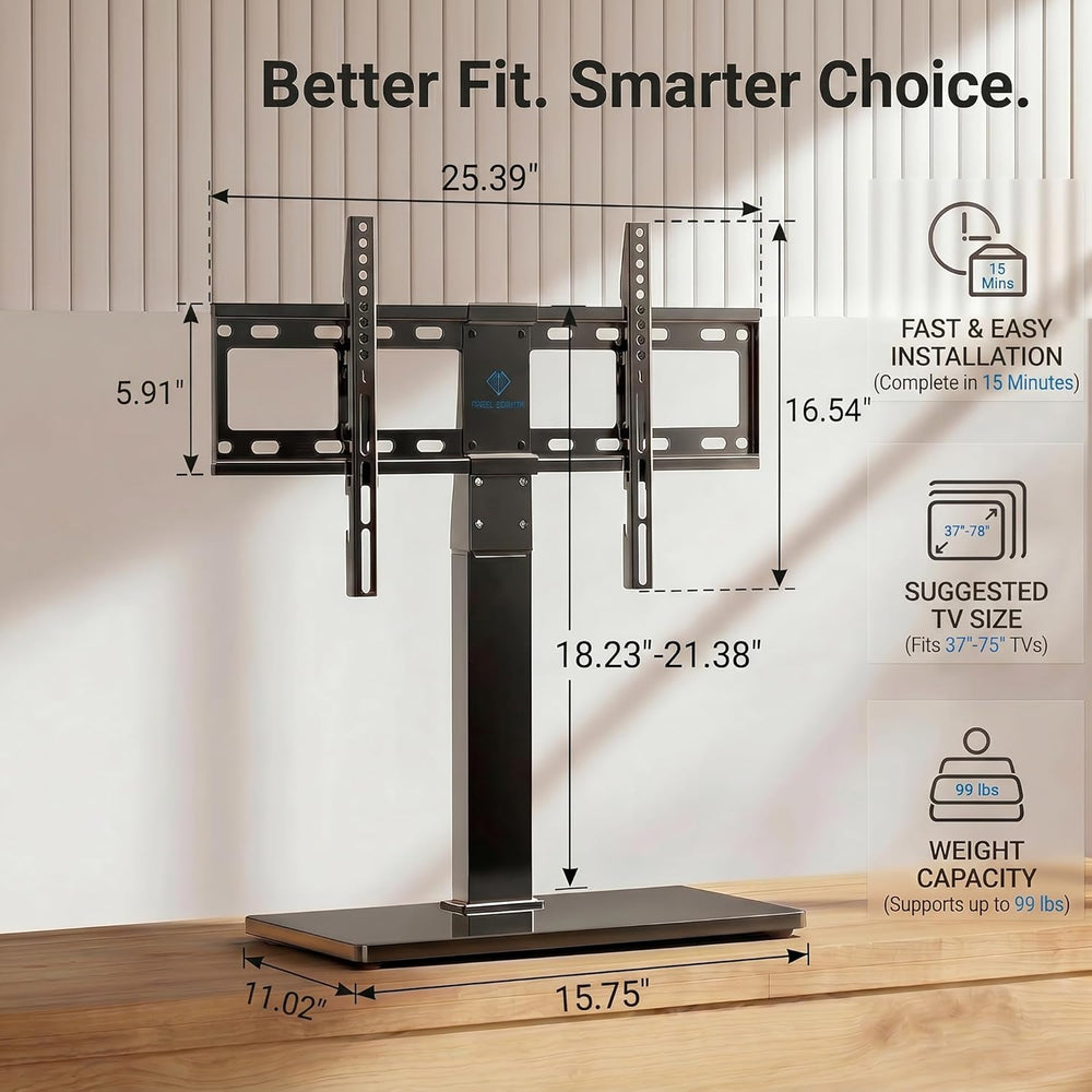 PERLESMITH Universal Swivel TV Stand Legs for 37-75 inch TVs, Height Adjustab...