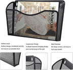 3 Pack Wall File Organizer, Mesh Hanging Metal Vertical Wall Mounted File Holder for Office/Home