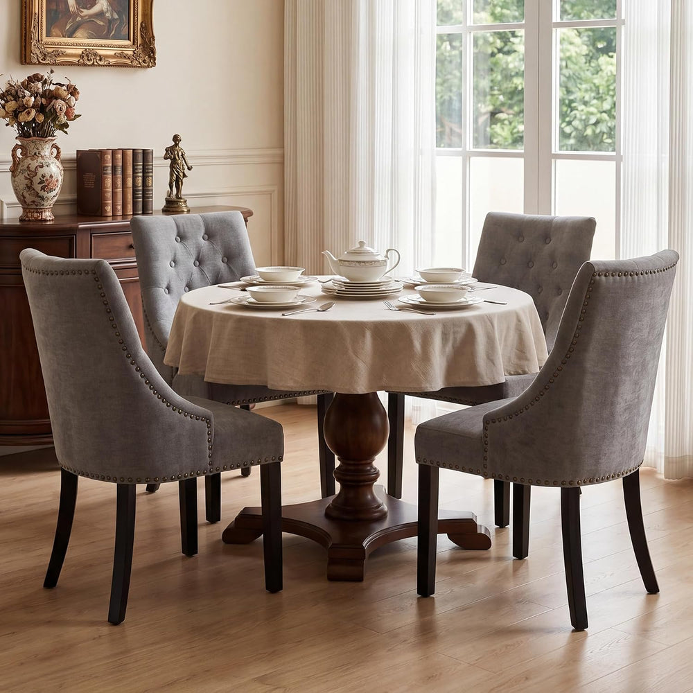 LSSBOUGHT Tufted Dining Chairs Set of 2, Modern Upholstered Accent Chairs wit...