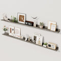 Axeman Grey Floating Shelves - 55 Inch Picture Ledge Shelf Set of 2 - Rustic Grey Wall Shelves with Lip - Picture Shelf for Wall with Ledge - Photo Ledge Shelves for Pictures Nursery Books