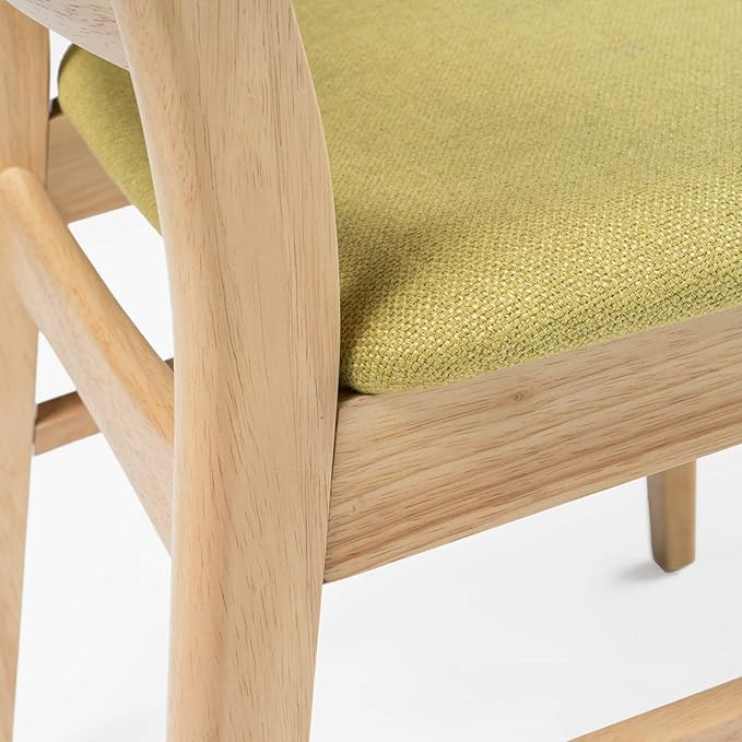 Christopher Knight Home Gloria Mid-Century Modern Dining Chairs (Set of 4), Green Tea and Natural Oak