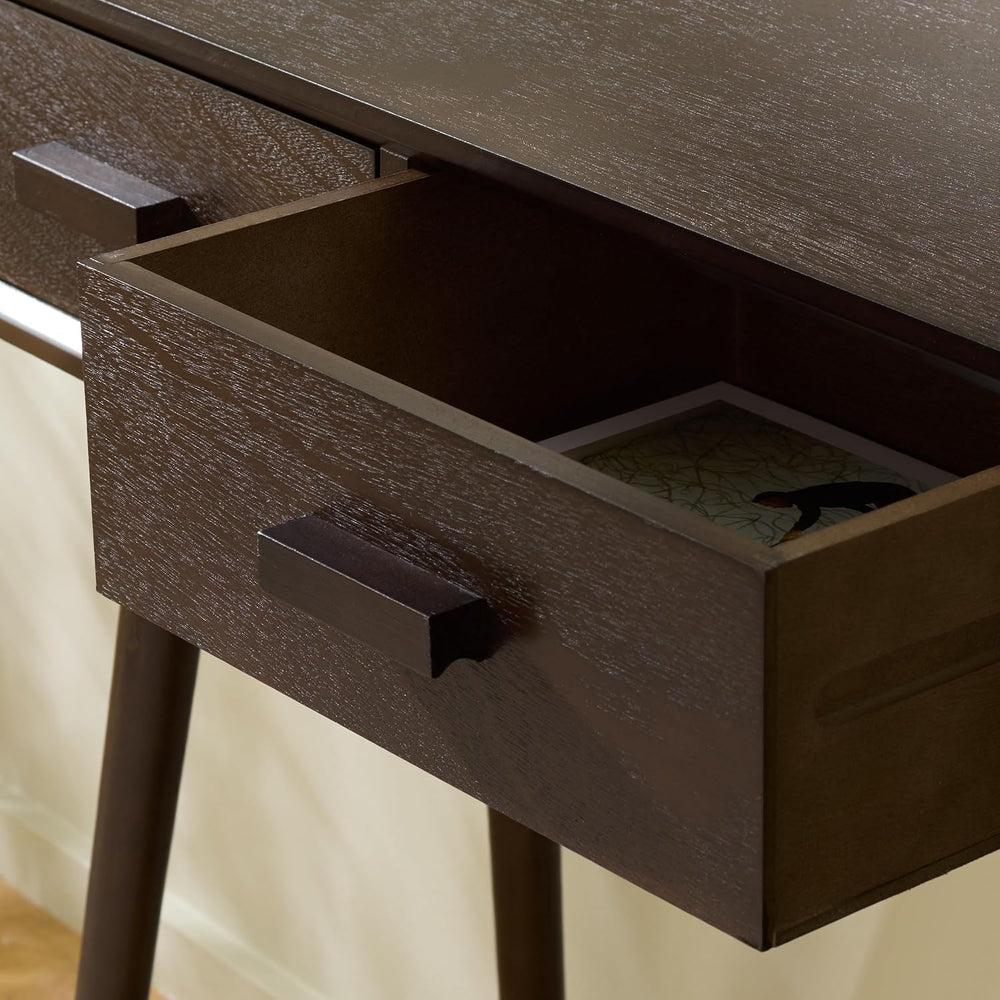 SAFAVIEH Home Collection – Dean Dark Chocolate 2-Drawer Console Table, Mid-Ce...