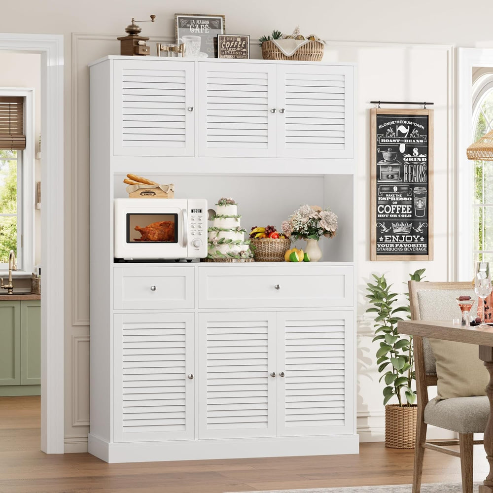 HIFIT 71" Tall Kitchen Pantry Cabinet with Spacious Countertop, 47.2&quo...