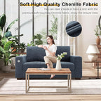 Hanherry 70" Loveseat Sofa for Living Room, Modern Comfy Couch with Medium Firm Seat Cushion, Removable Cover,Wide Armrest,USB/Type-C Port,Chenille Fabric Couches for Small Space,Apartment,Bedroom