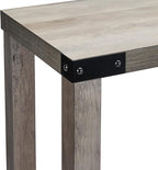 ROCKPOINT Furniture Barn Style Farmhouse Rectangle Accent Entryway Table, Grey Wash