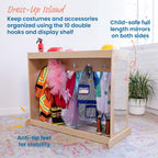 ECR4Kids Streamline Dress-Up Island Costume Organizer, Montessori Furniture, Natural