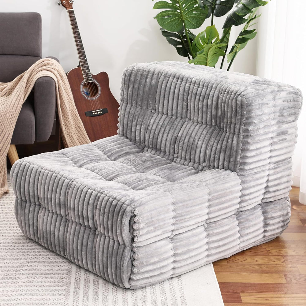 Hybrid Bean Bag Beanbag Chair for Adults Fireside Floor Togo Sofa with High D...